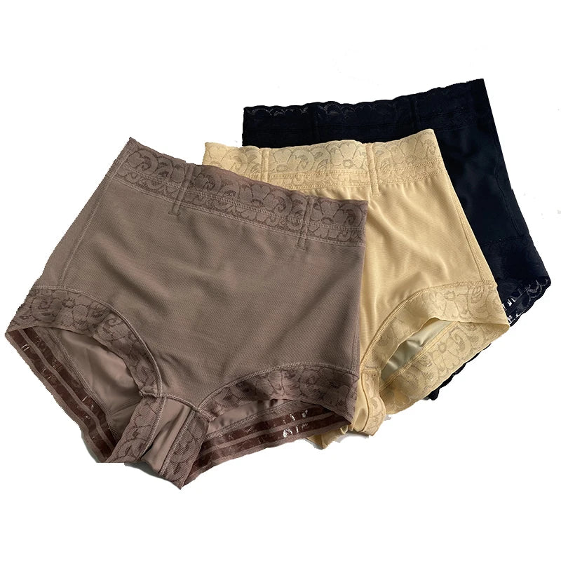 The Booty Boxer in all three shades — mocha, beige and black — flat lay