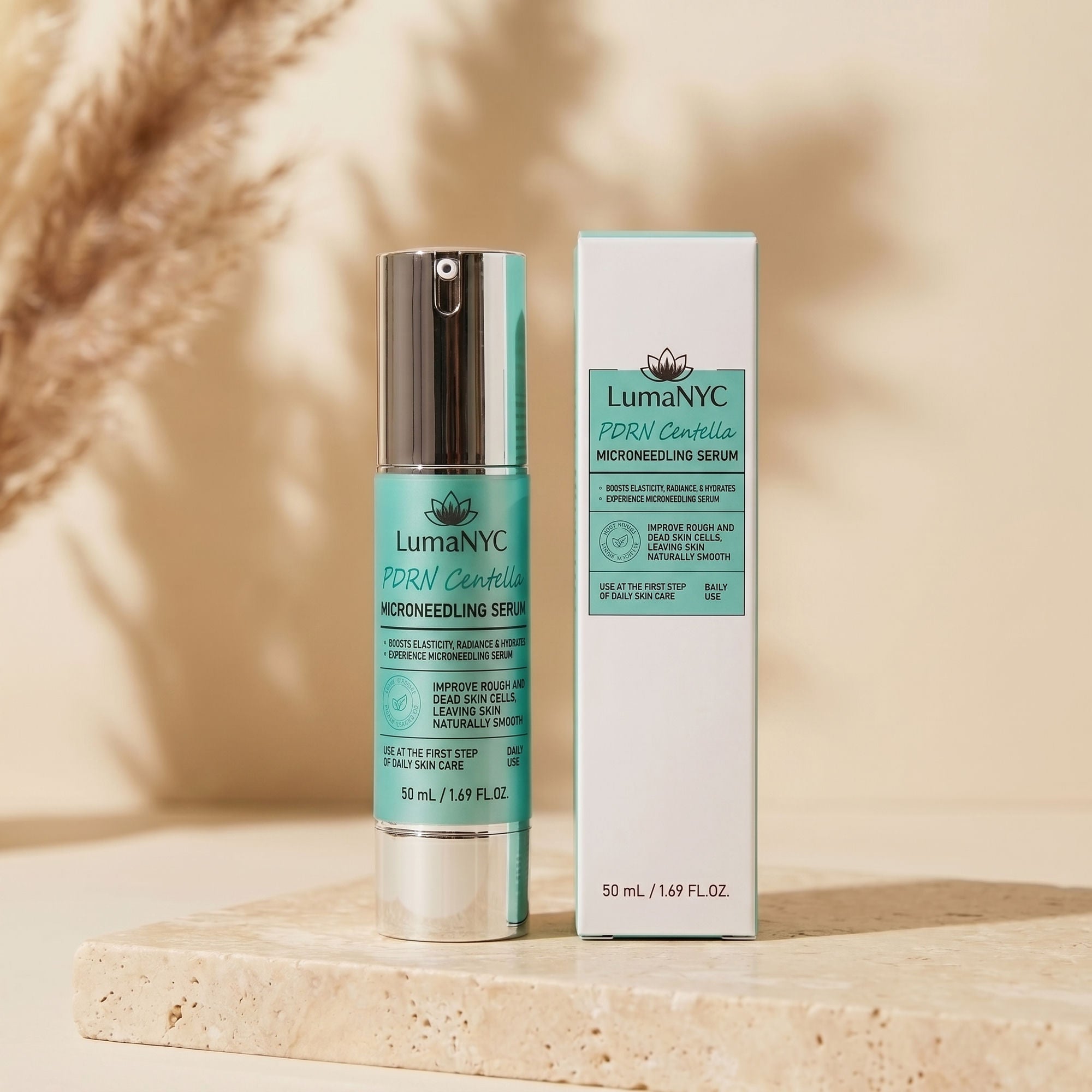 LumaNYC PDRN Centella Microneedling Serum with box