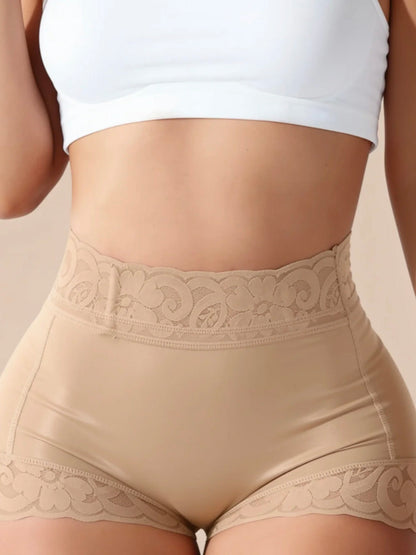 The Booty Boxer in Beige, worn, front view
